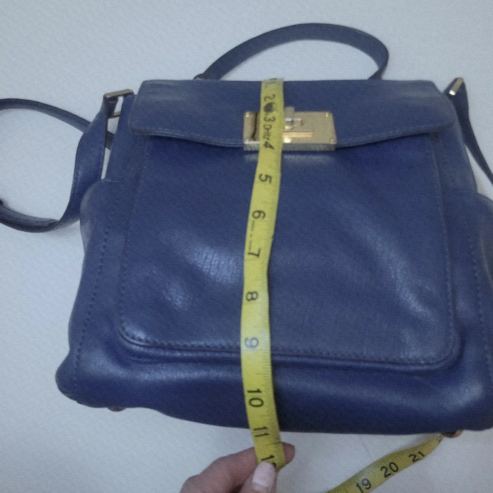 Michael Kors Blue Sloan top handle satchel bag. EUC. Career Minimalist‎ Preppy